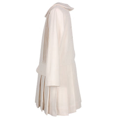 Jessie & Jame Cream Herringbone Dolly Dress