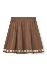 Copenhagen Colors Walnut Comb Knitted Blouse & Skirt Set