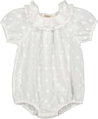 MarMar Gentle White Rosetta Romper