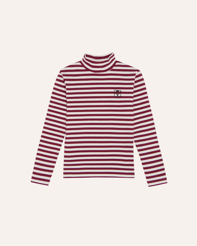 The Campamento Burgundy Stripe Turtleneck