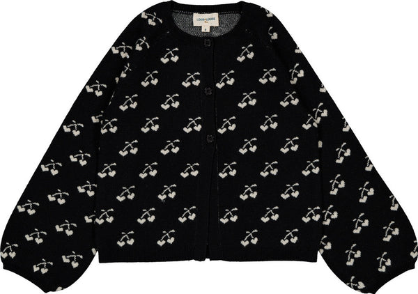 Louis Louise Black/Cream Cherry Gulsah Cardigan