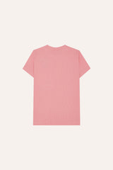 The Campamento Flower Embroidery Pink T-shirt