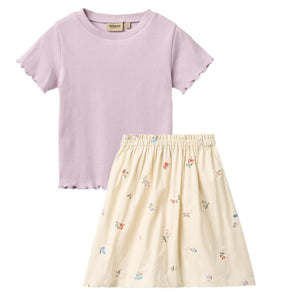 Wheat Lavender Alicia Rib S/S T-Shirt