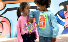 Billieblush Blue Smile & Repeat Crewneck Sweatshirt