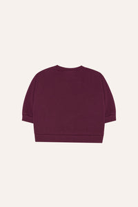 The Campamento Burgundy Big Blue Daisy Sweatshirt