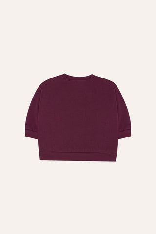 The Campamento Burgundy Big Blue Daisy Sweatshirt