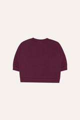 The Campamento Burgundy Big Blue Daisy Sweatshirt