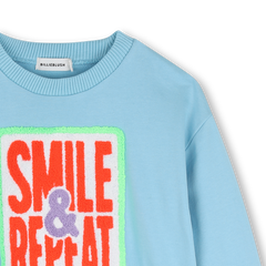 Billieblush Blue Smile & Repeat Crewneck Sweatshirt