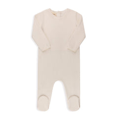 Loom Ivory Cable Pointelle Footie & Bonnet