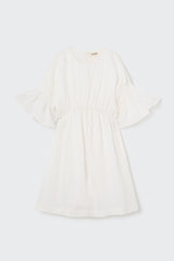 Cozmo Ivory Linen Dress