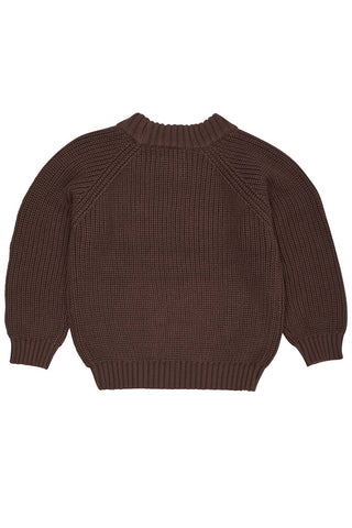 Copenhagen Colors Dark Brown Classic Ribbed Knitter Sweater