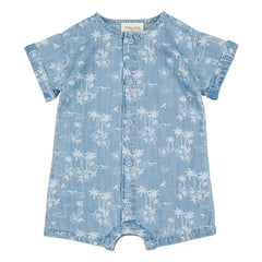 Louis Louise Light Blue Denim Hawai Romper