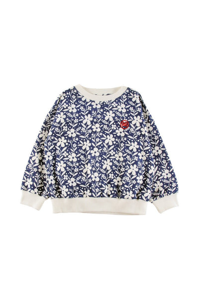 Loud Navy Flower Chalet Sweatshirt