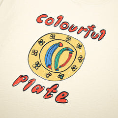 Jelly Mallow Ivory Colorful Plate T-Shirt
