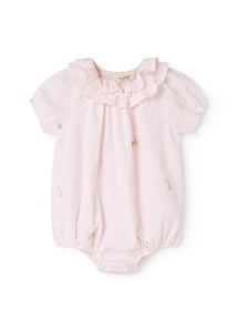 MarMar Pink Summer Embroidery Rosetta Romper