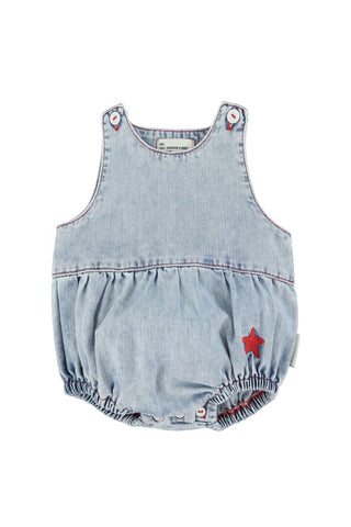 Piupiuchick Blue denim romper