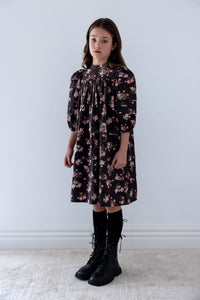 Petite Amalie Vintage Roses Cord Dress