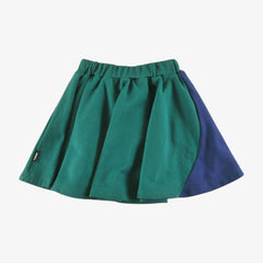 Loud Apparel Green Color Block Skirt