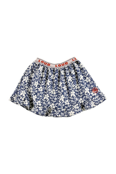 Loud Apparel Navy Flower Lodge Skirt