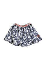 Loud Apparel Navy Flower Lodge Skirt