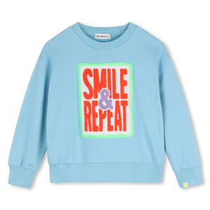 Billieblush Blue Smile & Repeat Crewneck Sweatshirt