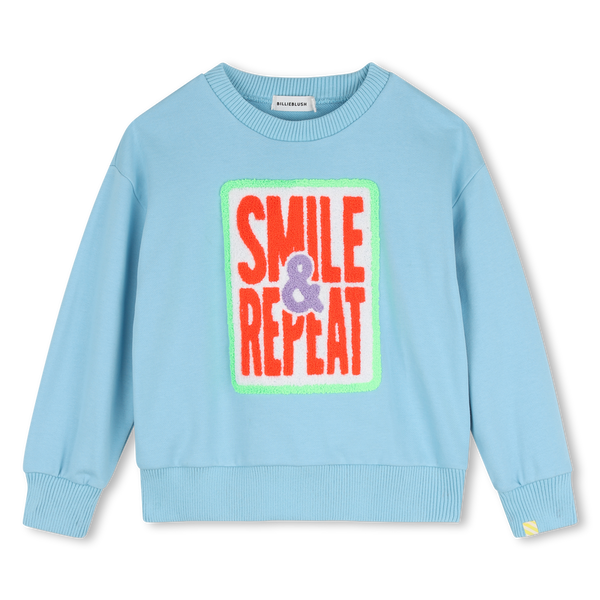 Billieblush Blue Smile & Repeat Crewneck Sweatshirt