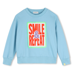 Billieblush Blue Smile & Repeat Crewneck Sweatshirt
