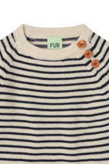Fub Baby Ecru/Dark Navy Sweater & Legging Set