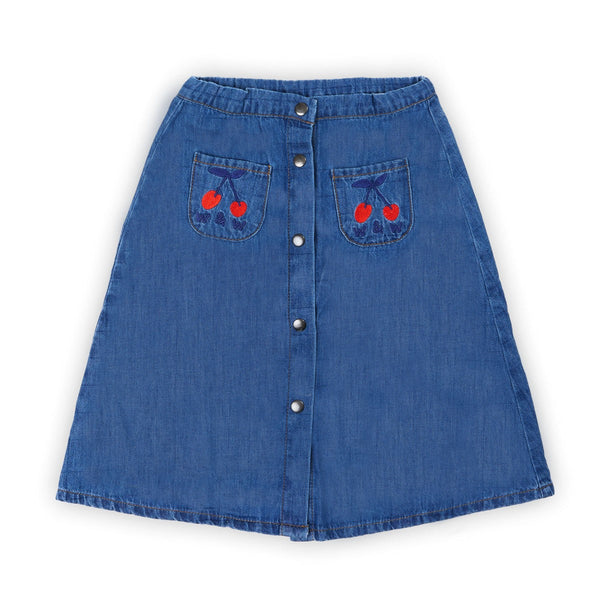 Wander & Wonder Denim Button Down Skirt