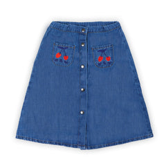 Wander & Wonder Denim Button Down Skirt
