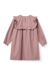 Copenhagen Colors Winter Rose Check Comb Checkered Ruffle Dress