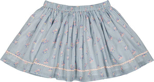 Louis Louise Opera Blue Bouquet Stripe Skirt