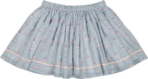 Louis Louise Opera Blue Bouquet Stripe Skirt