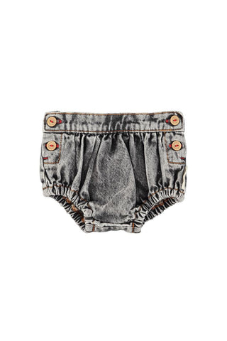 Piupiuchick Washed black denim bloomers