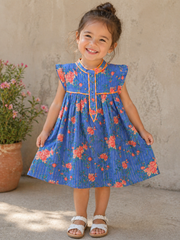 Louis Louise Azura Stripe Lurex Bouquet Dress