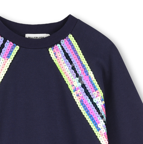 Billieblush Navy Sweatshirt Dress