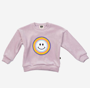 Petite Hailey Lavender Smiley Sweatshirt