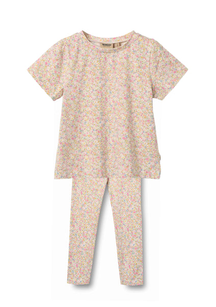 Wheat Blush Flower Manna T-Shirt & Jules Legging Set