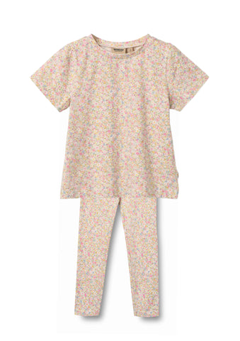 Wheat Blush Flower Manna T-Shirt & Jules Legging Set