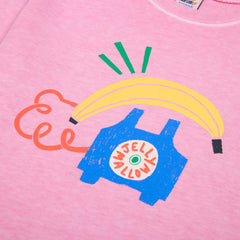 Jelly Mallow Pink Banana Telephone T-Shirt
