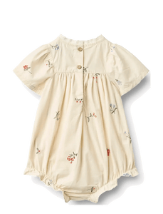 Wheat Ivory Embroidery Flowers Margit Romper