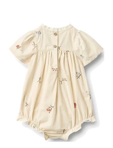 Wheat Ivory Embroidery Flowers Margit Romper