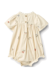 Wheat Ivory Embroidery Flowers Margit Romper