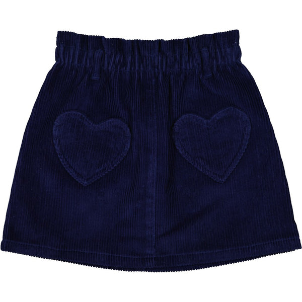 LOUIS LOUISE NAVY MINI CORDUROY SKIRT