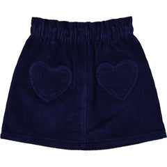 LOUIS LOUISE NAVY MINI CORDUROY SKIRT