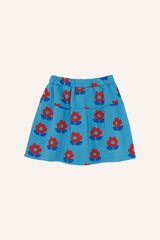 The Campamento Blue Big Flowers Skirt