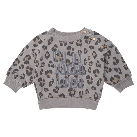 Tocoto Vintage Baby Animal Print Plush Sweatshirt