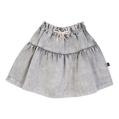 WYNKEN ICE GREY DENIM DROP WAIST DENIM SKIRT