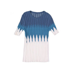 EURO CLUB OMBRE RIBBED KNIT IN TEAL