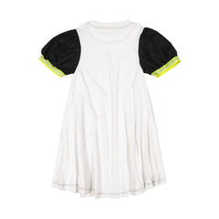 Vierra Rose Puff Sleeve Full Dress - White